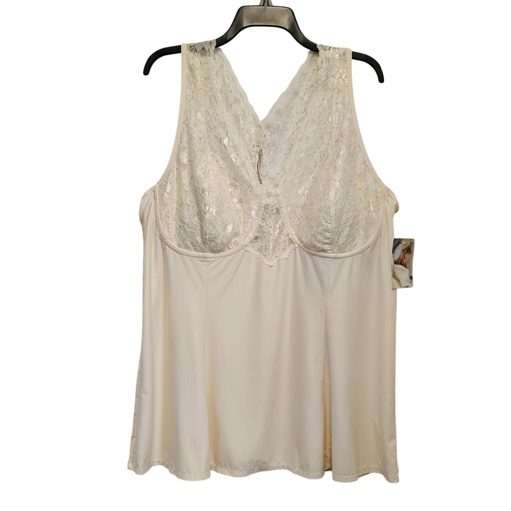 NWT Soft Surrounding 3X In The Clouds Lace Chemise Ivory Plus Bridal Feminine